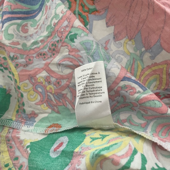 Talbots Cotton Multi Color Floral Button Down Dress - Picture 5 of 6